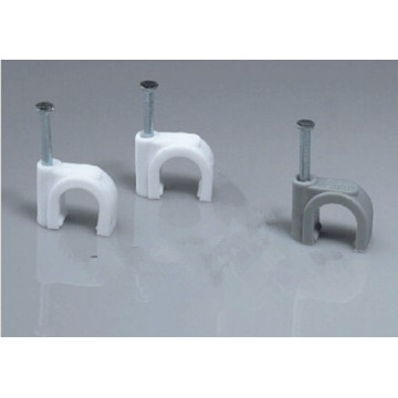 Round Steel Nail Plastic Cable Clip